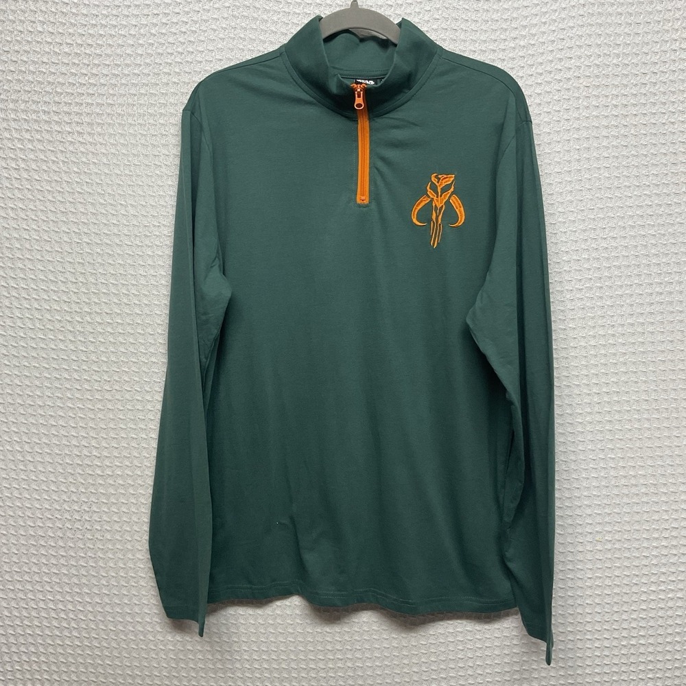 Star Wars Mandalorian Mythosaur 1/4 Zip Men's Size Large Sweat Shirt Activewear